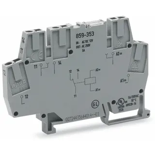 WAGO Relaismodul Eingangsnennspannung AC/DC 48 V 1 Wechsler grau 859-355