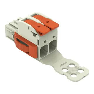 WAGO 1-Leiter-Federleiste Hebel Push-in CAGE CLAMP® lichtgrau 832-1102/312-000
