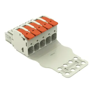 WAGO 1-Leiter-Federleiste Hebel Push-in CAGE CLAMP® lichtgrau 832-1105/335-000