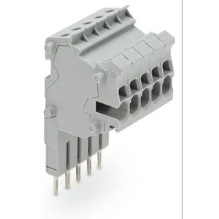 WAGO Modularer TOPJOB®S-Steckverbinder anreihbar für Brückerschlitze grau 2001-555