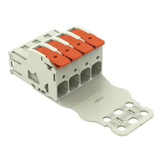 WAGO 1-Leiter-Stiftleiste Hebel Push-in CAGE CLAMP® lichtgrau 832-1204/334-000