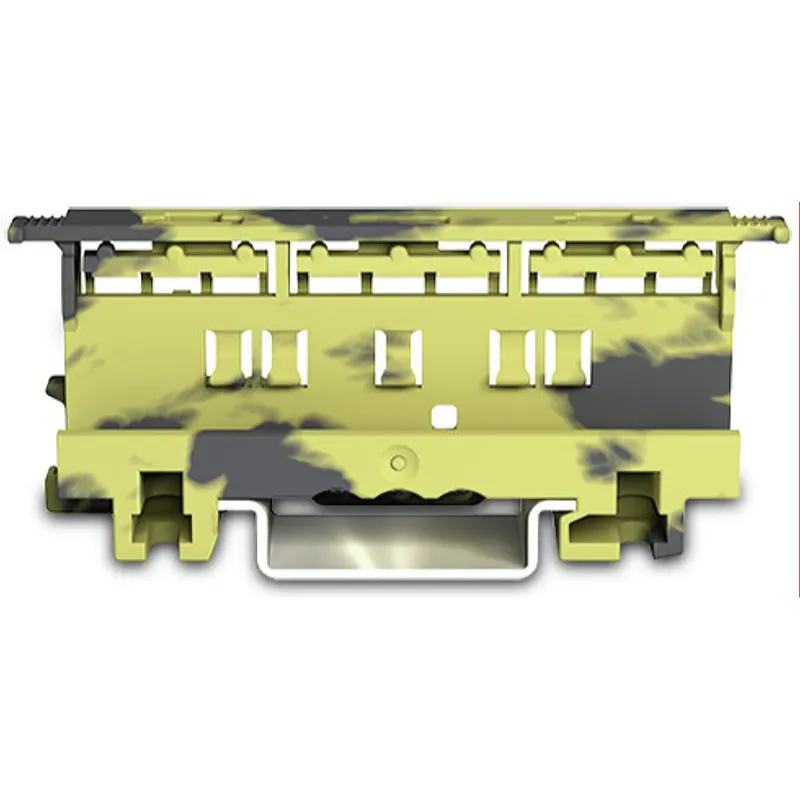 WAGO Befestigungsadapter Serie 221 - 4 mm? zur Montage auf TS 35/Schraubmontage dunkelgrau-gelb 221-500/000-053