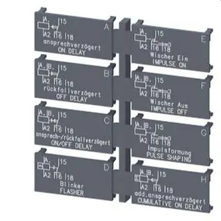 Siemens Schildersatz für Multifunktionsgerät 1W 8Funkt. 3RP2901-0A