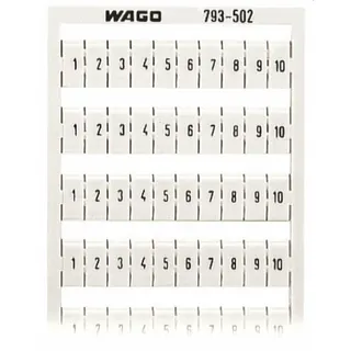 WAGO WMB Bezeichnungskarte 793-502 Aufdruck W 1-10