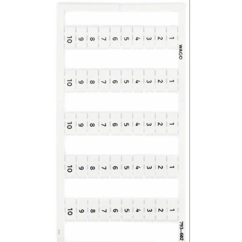WAGO WMB Beschriftungsystem 793-602 Aufdruck 1-10 (10X)