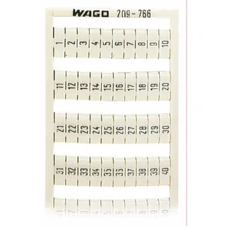 WAGO WSB Beschriftung 209-766 Aufdruck 1-50