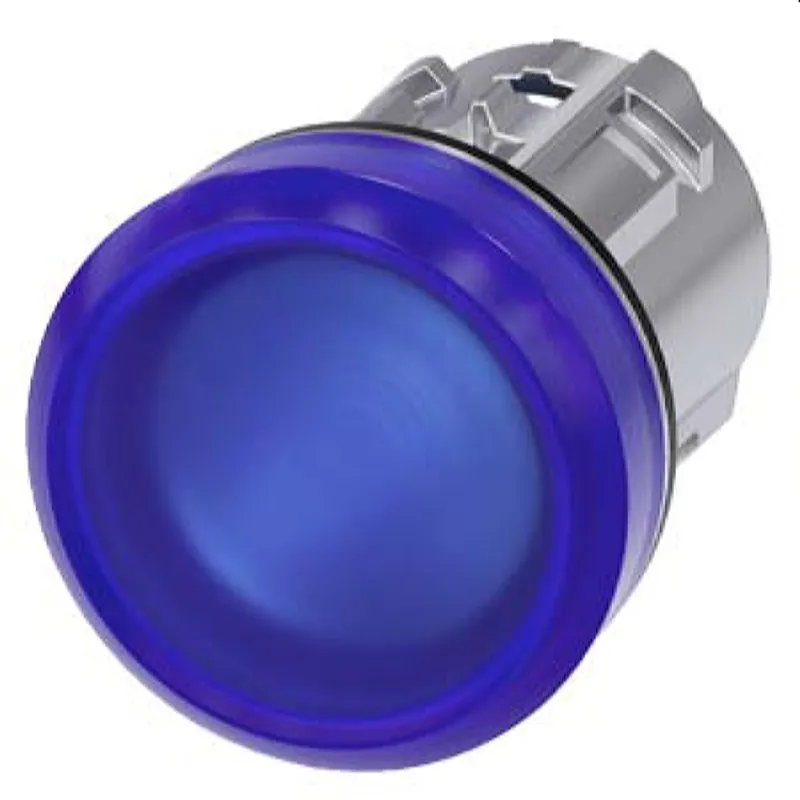 Siemens Leuchtmelder 22mm rund blau Linse glatt 3SU1051-6AA50-0AA0