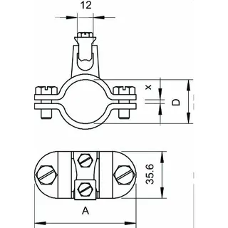 OBO Erdungsschelle 952/Z 1" Stahl – Bild 2