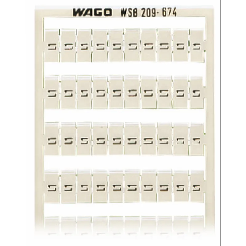 WAGO WSB-Beschriftungskarte als Karte bedruckt weiß 209-674