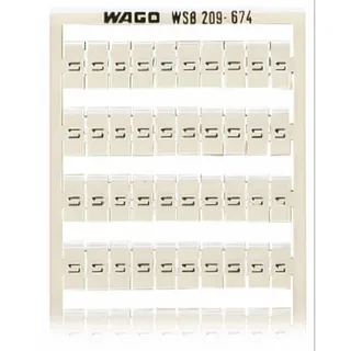 WAGO WSB-Beschriftungskarte als Karte bedruckt weiß 209-674