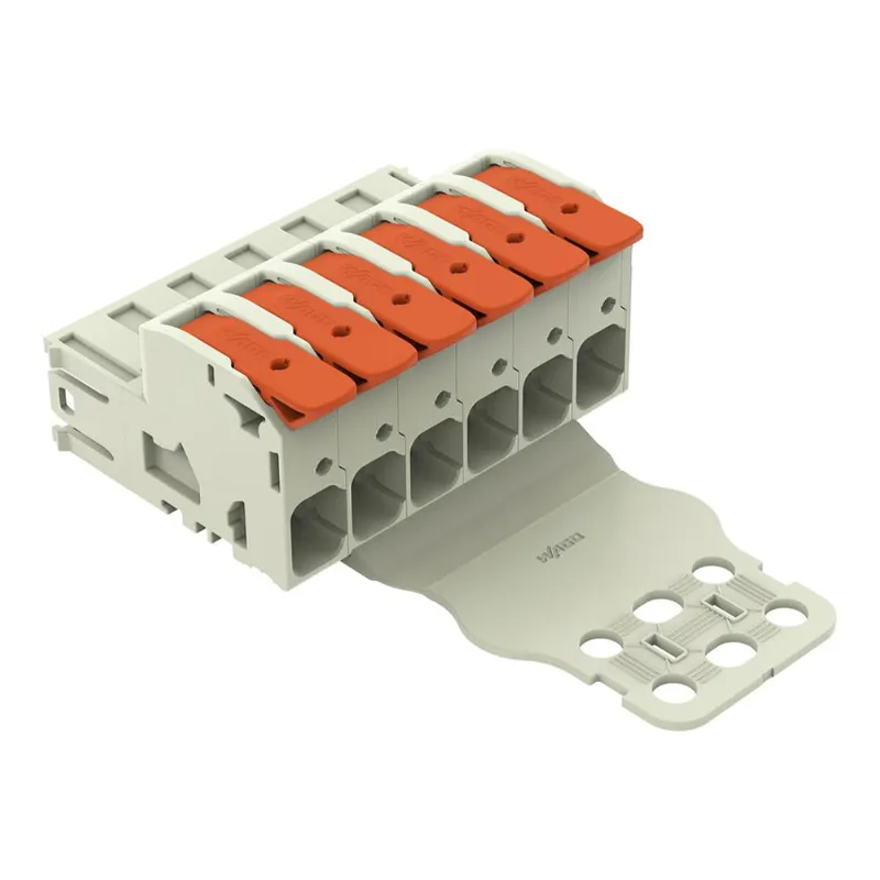 WAGO 1-Leiter-Stiftleiste Hebel Push-in CAGE CLAMP® lichtgrau 832-1206/334-000