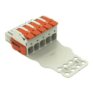 WAGO 1-Leiter-Federleiste Hebel Push-in CAGE CLAMP® lichtgrau 832-1105/315-000
