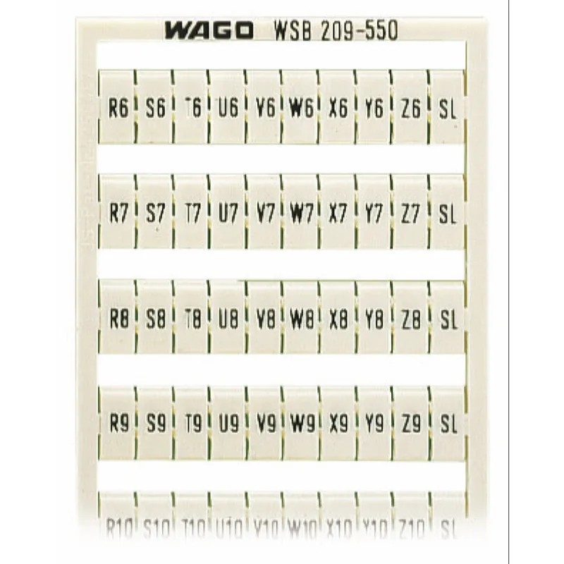 WAGO WSB-Beschriftungskarte als Karte bedruckt weiß 209-550