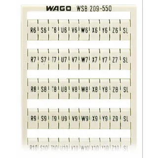 WAGO WSB-Beschriftungskarte als Karte bedruckt weiß 209-550