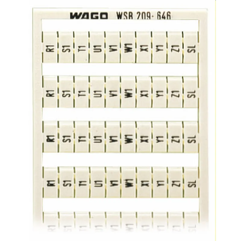 WAGO WSB-Beschriftungskarte als Karte bedruckt weiß 209-646