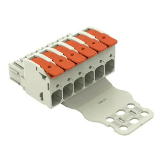 WAGO 1-Leiter-Federleiste Hebel Push-in CAGE CLAMP® lichtgrau 832-1106/334-000