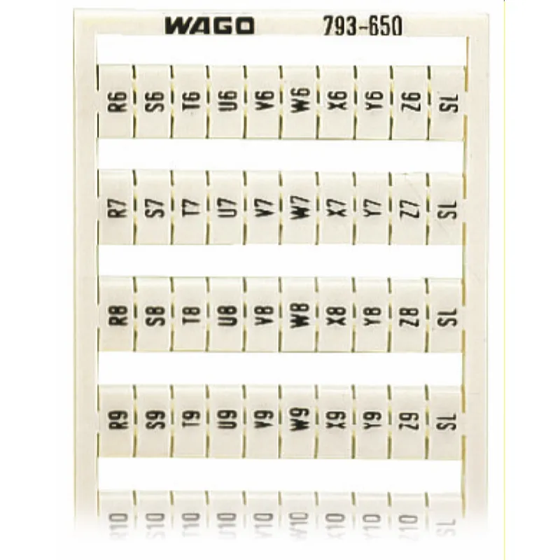 WAGO WMB-Beschriftungskarte als Karte bedruckt weiß 793-650