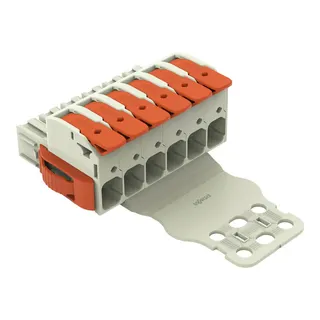 WAGO 1-Leiter-Federleiste Hebel Push-in CAGE CLAMP® lichtgrau 832-1106/314-000