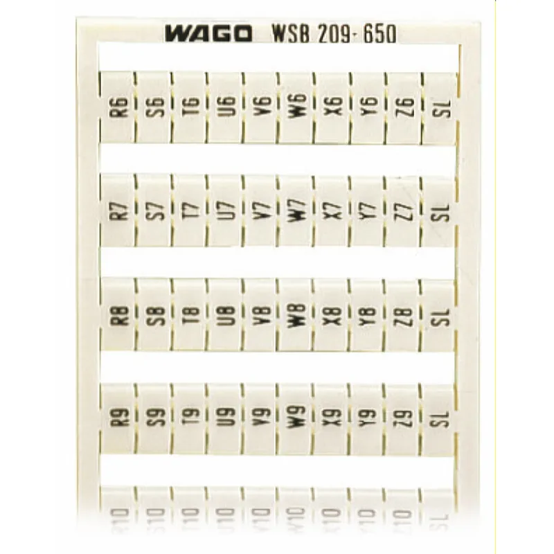 WAGO WSB-Beschriftungskarte als Karte bedruckt weiß 209-650