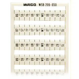 WAGO WSB-Beschriftungskarte als Karte bedruckt weiß 209-650