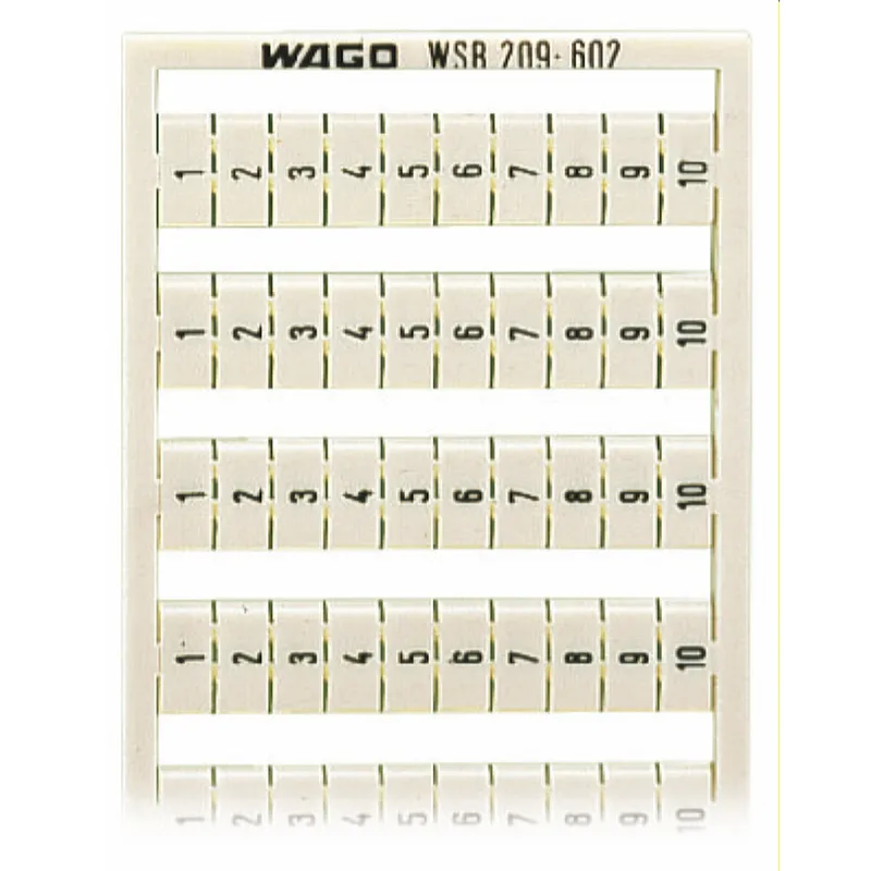 WAGO WSB-Beschriftungskarte als Karte bedruckt weiß 209-602