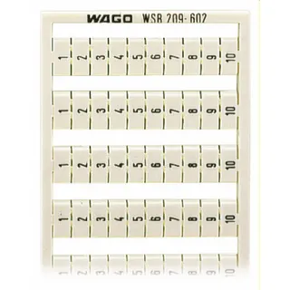WAGO WSB-Beschriftungskarte als Karte bedruckt weiß 209-602