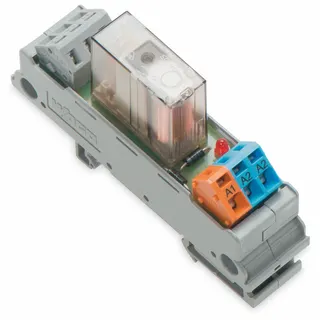 WAGO Relaismodul Eingangsnennspannung AC/DC 24 V 1 Wechsler grau 288-504