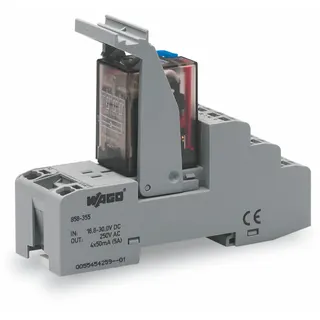 WAGO Relaismodul Eingangsnennspannung DC 24 V 4 Wechsler 858-355