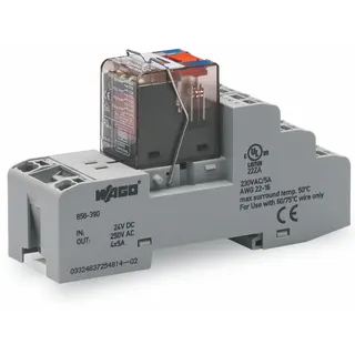 WAGO Relaismodul Eingangsnennspannung DC 220 V 4 Wechsler grau 858-391