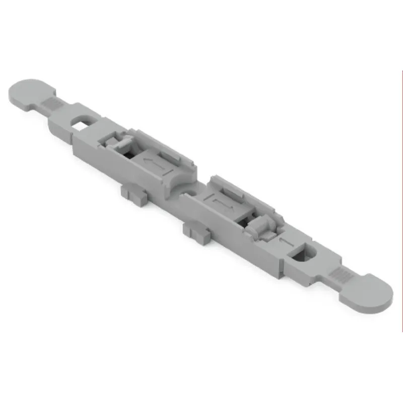 WAGO Befestigungsadapter mit Zugentlastung 1-fach für Durchgangsverbinder mit Hebel grau 221-2501