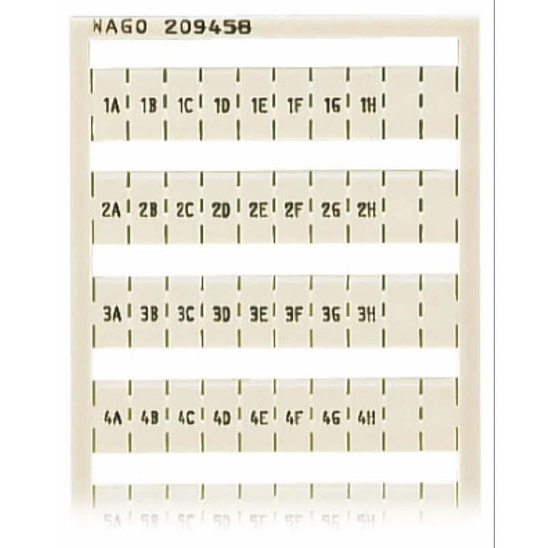 WAGO WSB-Beschriftungskarte als Karte bedruckt weiß 209-458