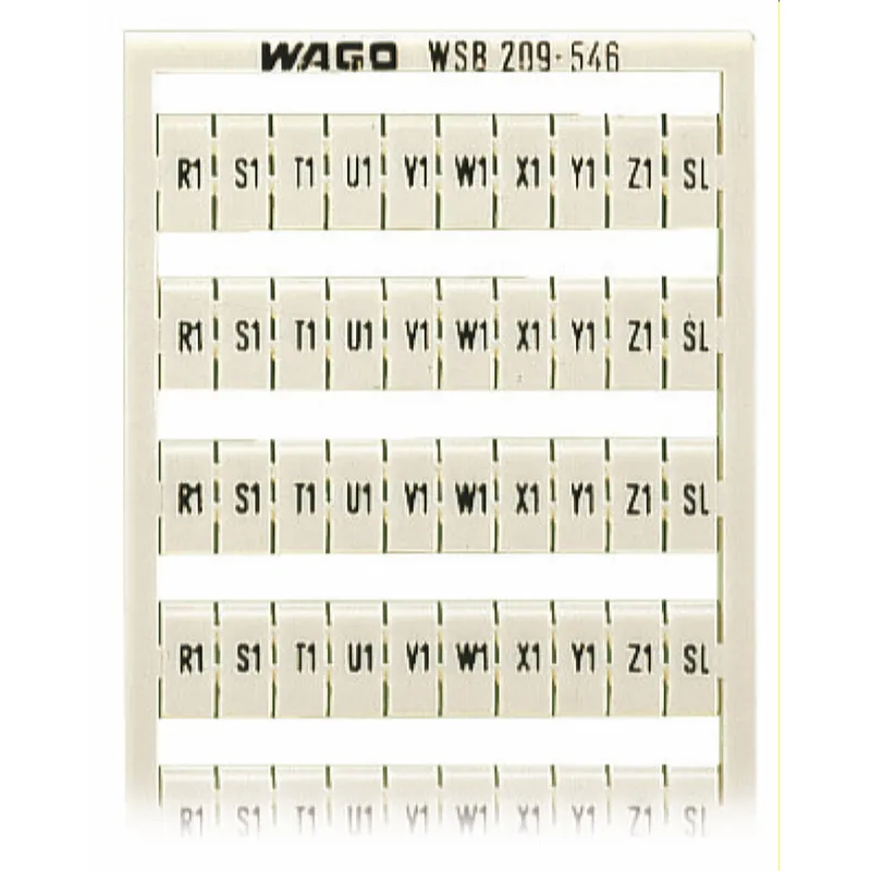 WAGO WSB-Beschriftungskarte als Karte bedruckt weiß 209-546