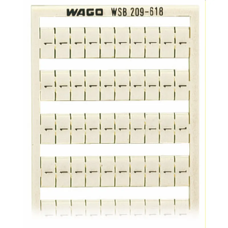 WAGO WSB-Beschriftungskarte als Karte bedruckt weiß 209-618