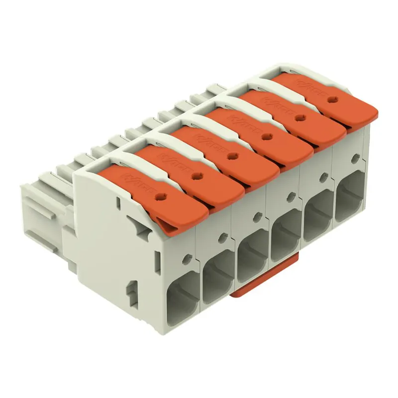WAGO 1-Leiter-Federleiste Hebel Push-in CAGE CLAMP® lichtgrau 832-1106/322-000