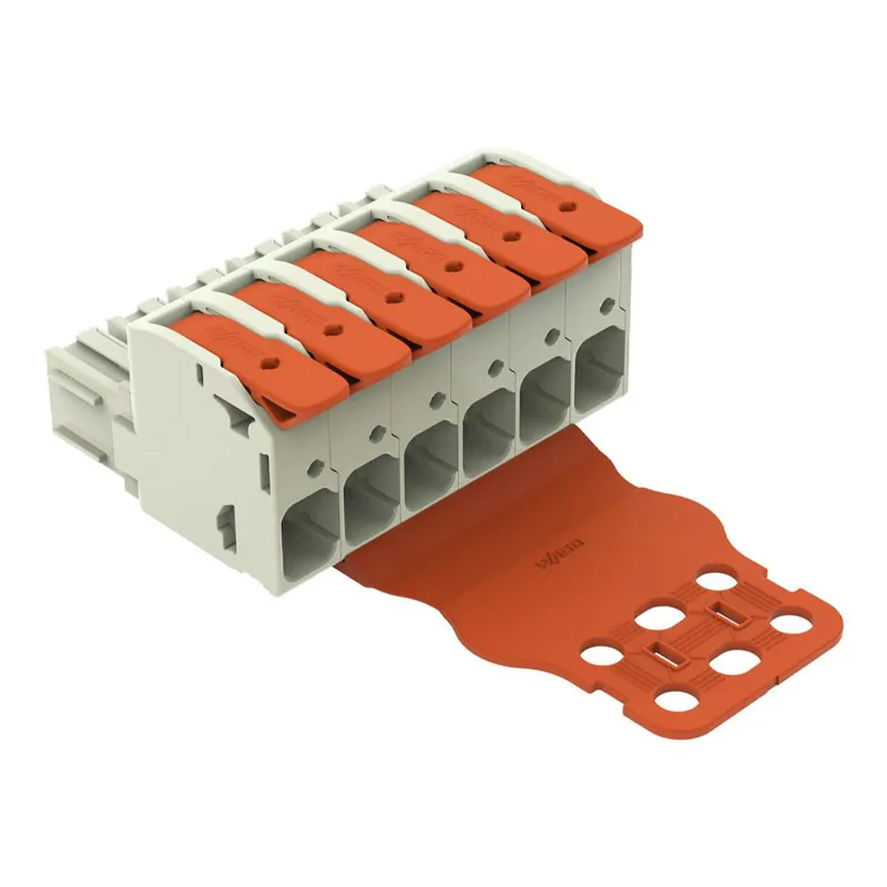 WAGO 1-Leiter-Federleiste Hebel Push-in CAGE CLAMP® lichtgrau 832-1106/344-000