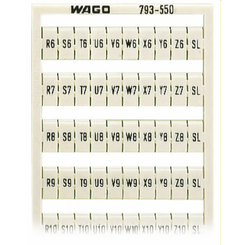 WAGO WMB-Beschriftungskarte als Karte bedruckt weiß 793-550