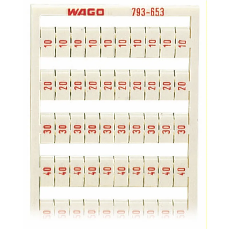 WAGO WMB-Beschriftungskarte als Karte bedruckt weiß 793-653