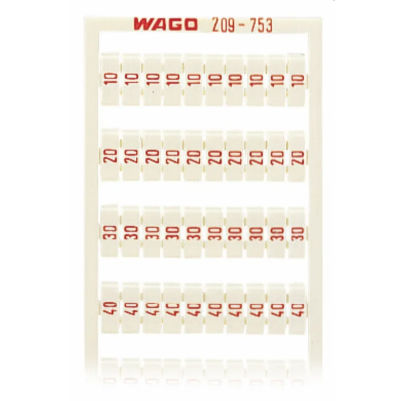 WAGO WSB-Beschriftungskarte als Karte bedruckt weiß 209-753