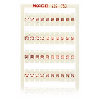 WAGO WSB-Beschriftungskarte als Karte bedruckt weiß 209-753