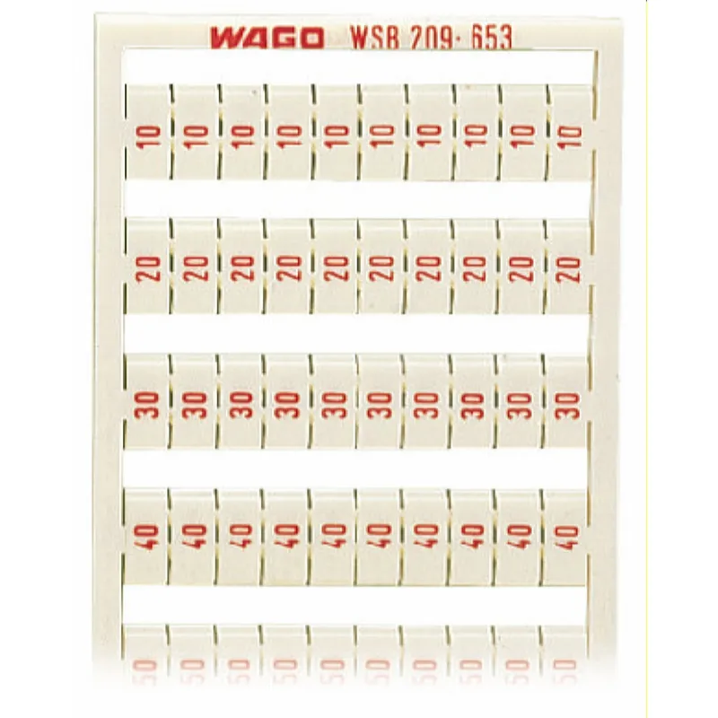 WAGO WSB-Beschriftungskarte als Karte bedruckt weiß 209-653