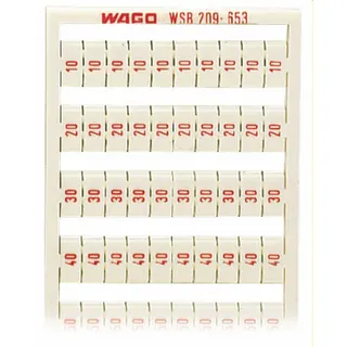 WAGO WSB-Beschriftungskarte als Karte bedruckt weiß 209-653