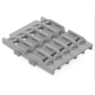 WAGO Befestigungsadapter 5-fach für Durchgangsverbinder mit Hebel grau 221-2535