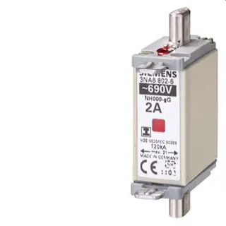 Siemens NH-Sicherungseinsatz mit isol. Griffl. Gr.000 6A 3NA6801-6
