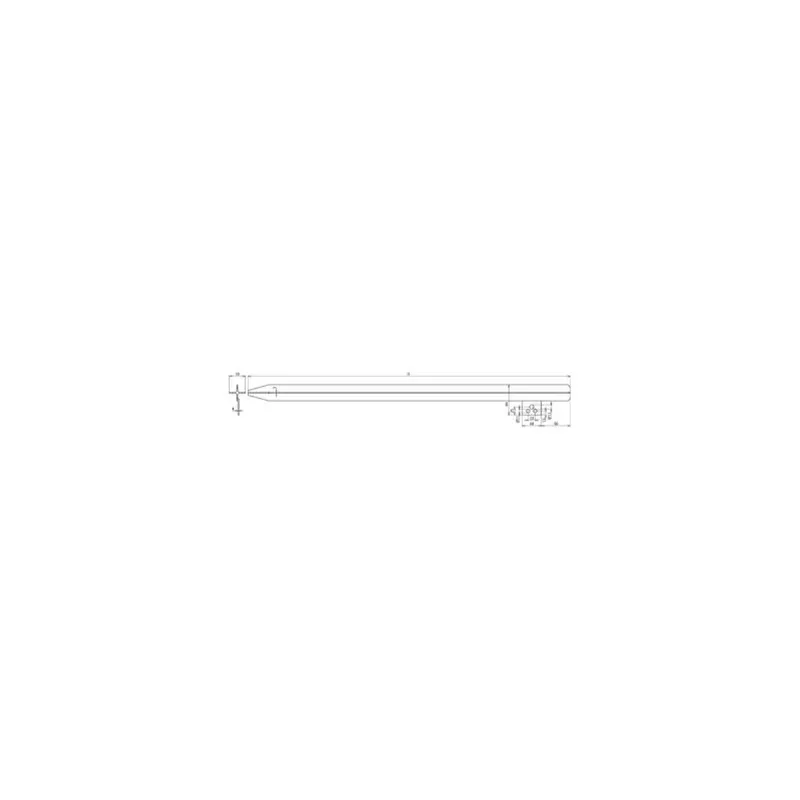 Dehn & Söhne Profilstaberder 635250 L 2500mm m.Anschlussbohrungen