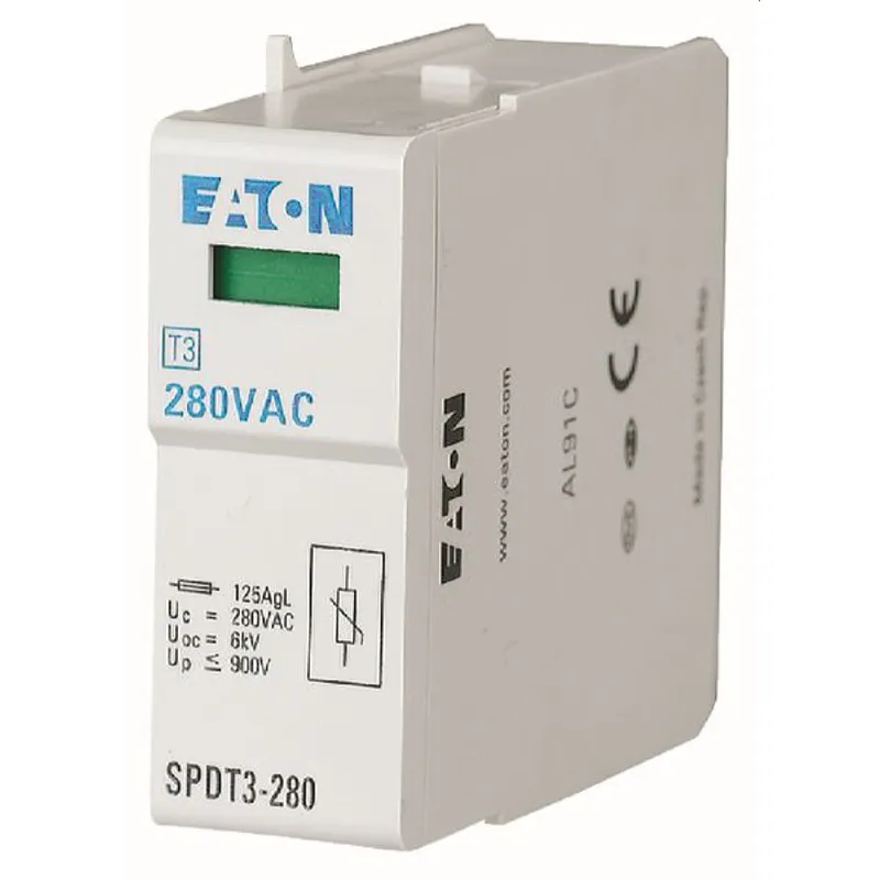 Eaton Electric Überspannungsableiter SPDT3-280 Einsatz 280VAC 1polig