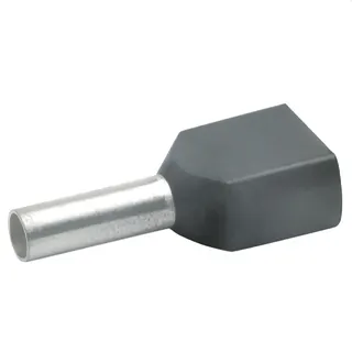 Klauke Zwillings-Aderendhülse 2x1,5qmm 20mm schwarz verzinnt isoliert 87212