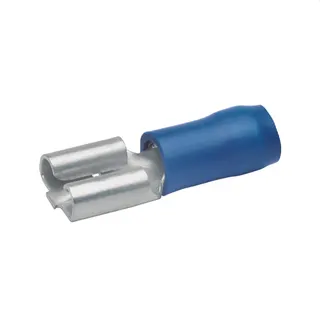 Klauke Flachsteckhülse n. DIN 6,3x0,8mm 1,5-2,5qmm blau VZ iso. 730
