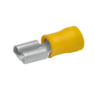 Klauke Flachsteckhülse n. DIN 6,3x0,8mm 4-6qmm gelb VZ isolie. 750