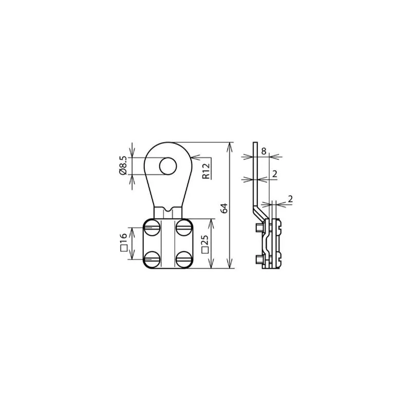 Dehn & Söhne Erdungskabelschuh 444008 6-16qmm
