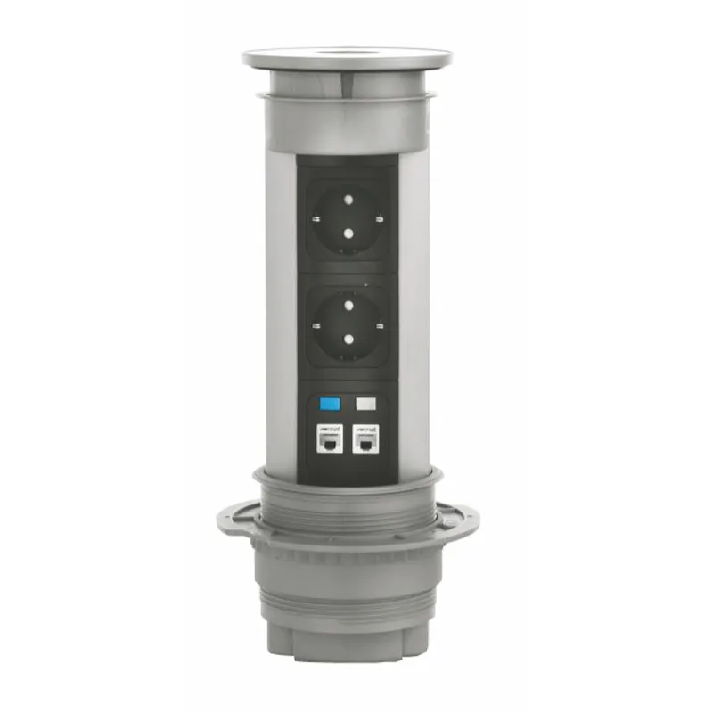 KOPP Steckdosenleisten VersaELITE aluminium 2fach + 2x USB 939612011
